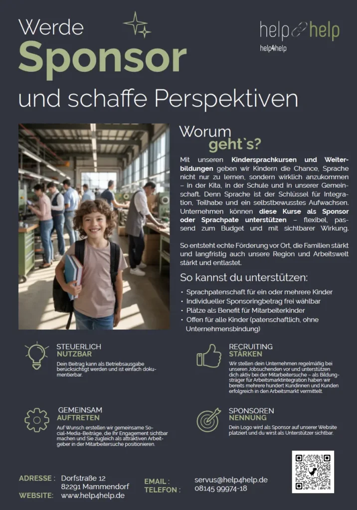 Sponsoring Sprachpate Help4Help