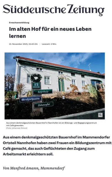 Sueddeutsche Zeitung SZ Help4Help Lebensgfui